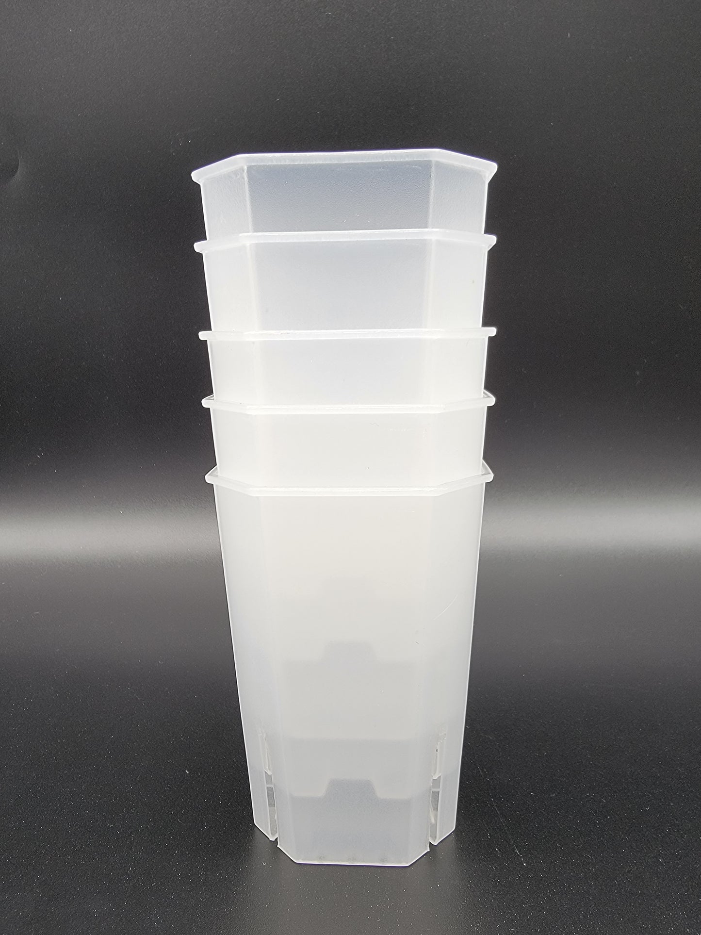 3" Translucent Square Pot - Sturdy and Reusable